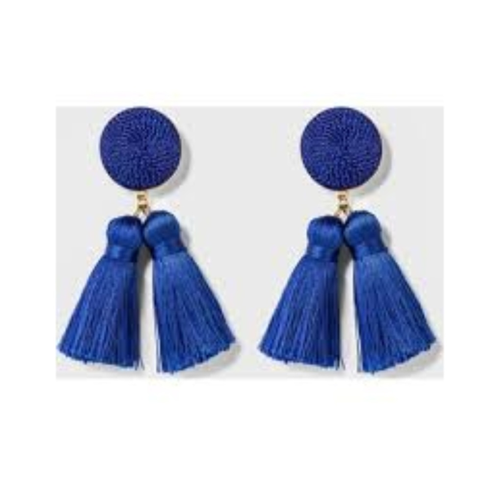 NWT SUGARFIX by BAUBLEBAR Dark Blue Tassel Drop - Picture 1 of 3